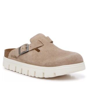 Papillio Women's Tan Suede Clogs